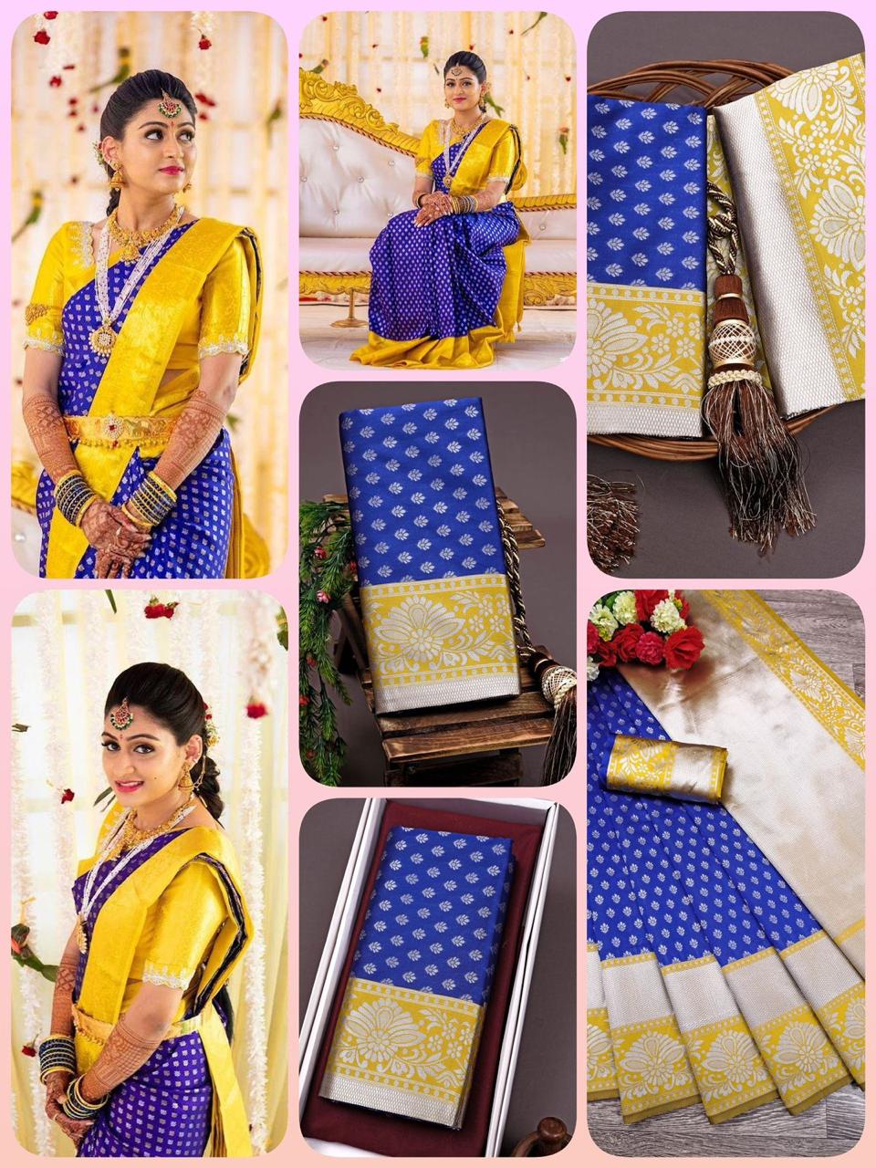  AAB Blue Masred Butti Lichi Silk Designer Sarees Catalog